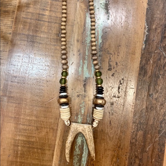 🌾Artisan Antler Pendant Necklace - Picture 3 of 6